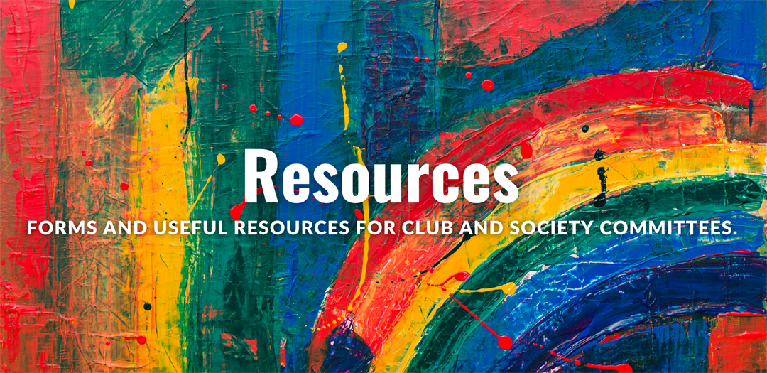 Forms and useful resources for club and society committees.