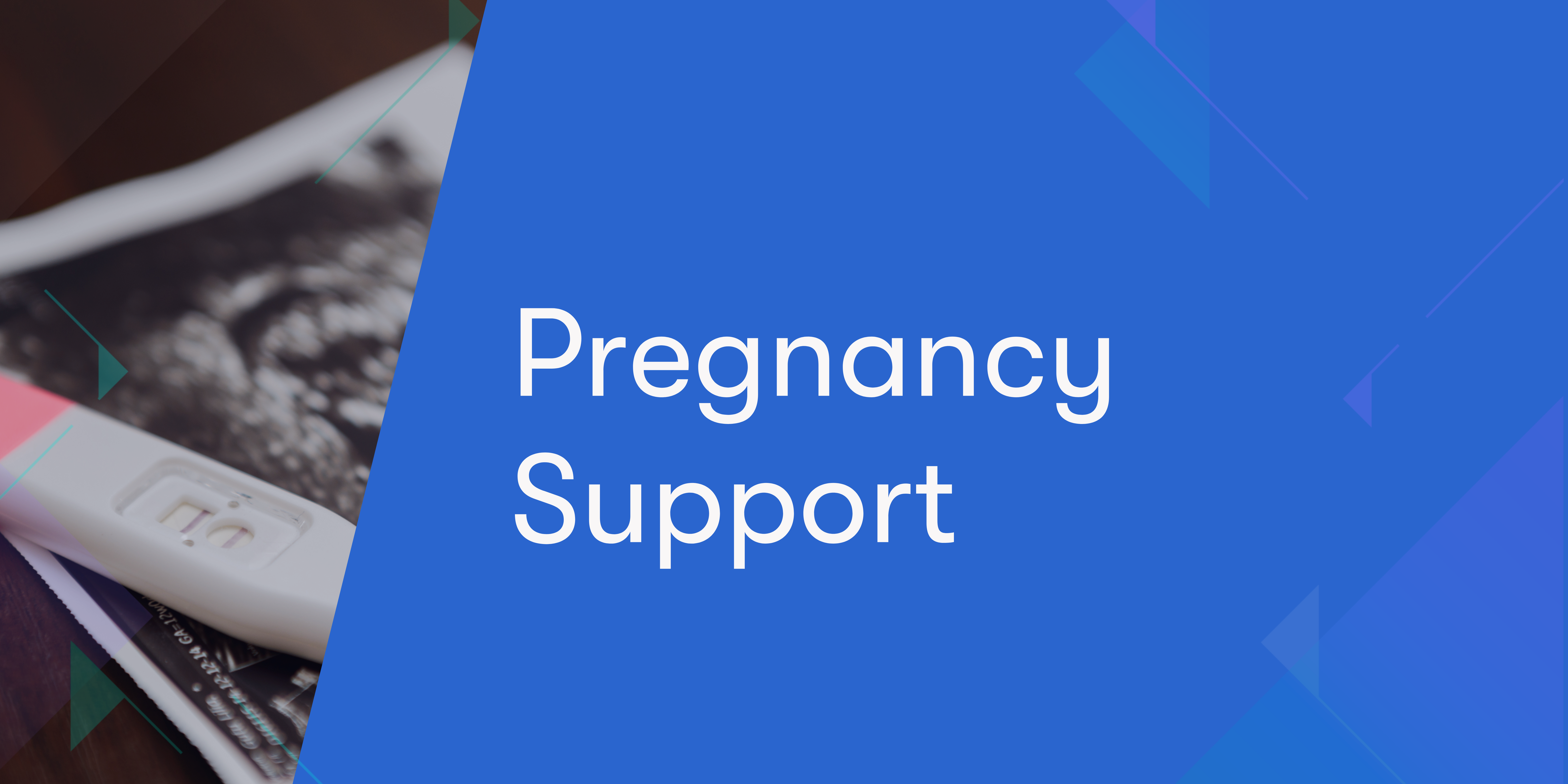 Navigation button to learn more about pregnancy support