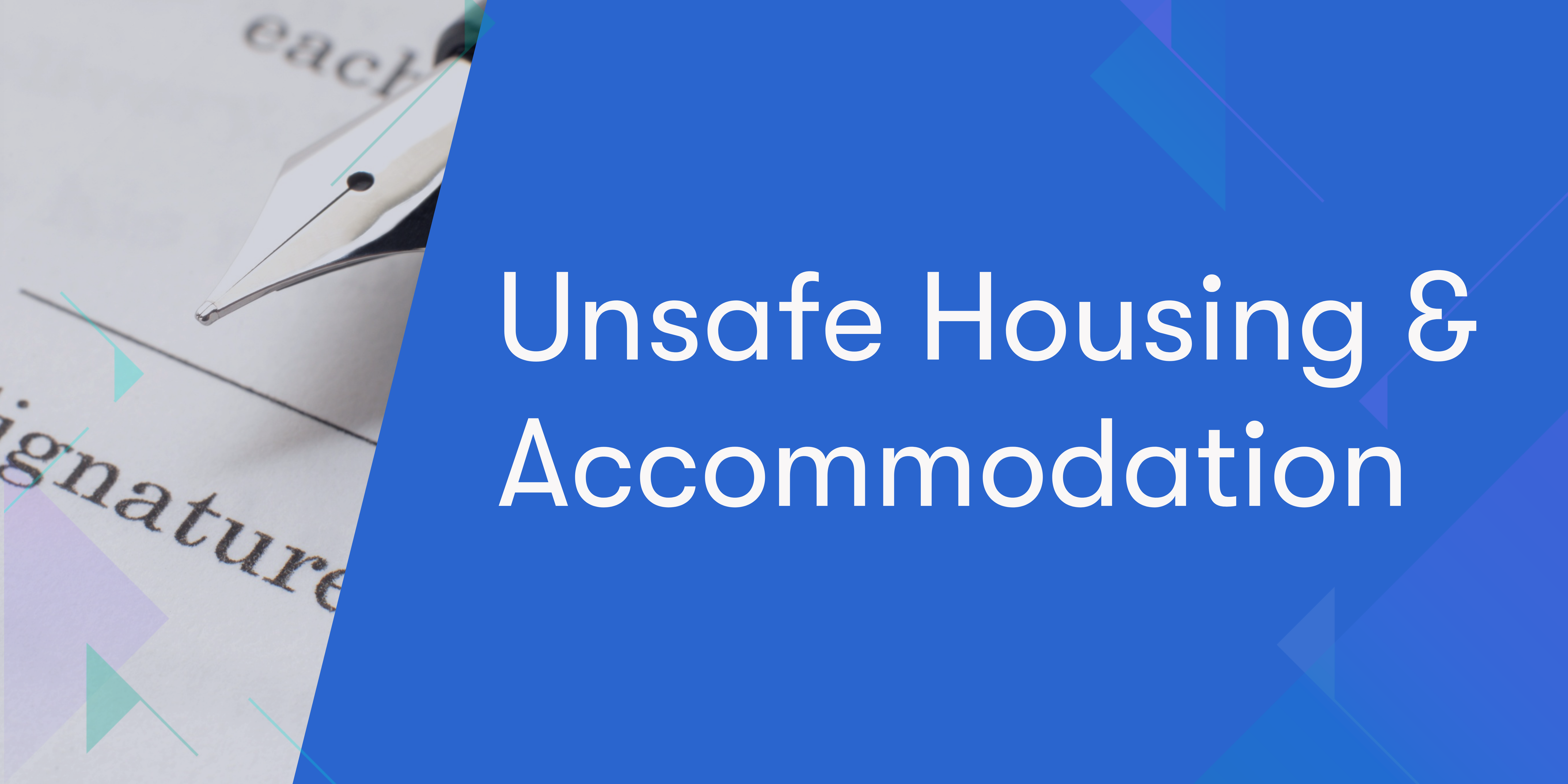 Navigation button for Unsafe Housing and Accomodation